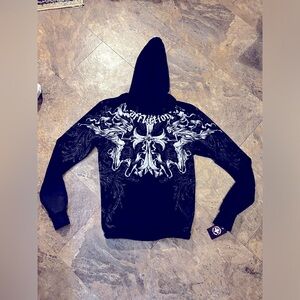 Affliction gothic sweatshirt